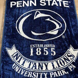 New Penn State Nittany Lions Signature Design Raschel Throw Blanket NCAA 60 x 80